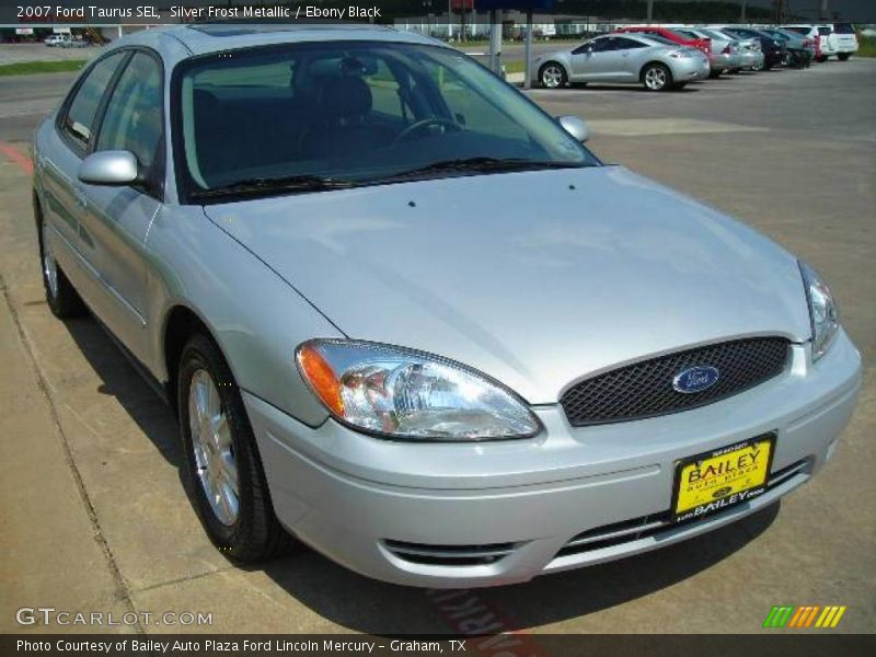 Silver Frost Metallic / Ebony Black 2007 Ford Taurus SEL
