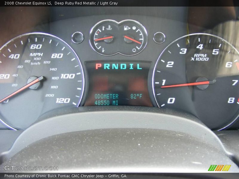 Deep Ruby Red Metallic / Light Gray 2008 Chevrolet Equinox LS