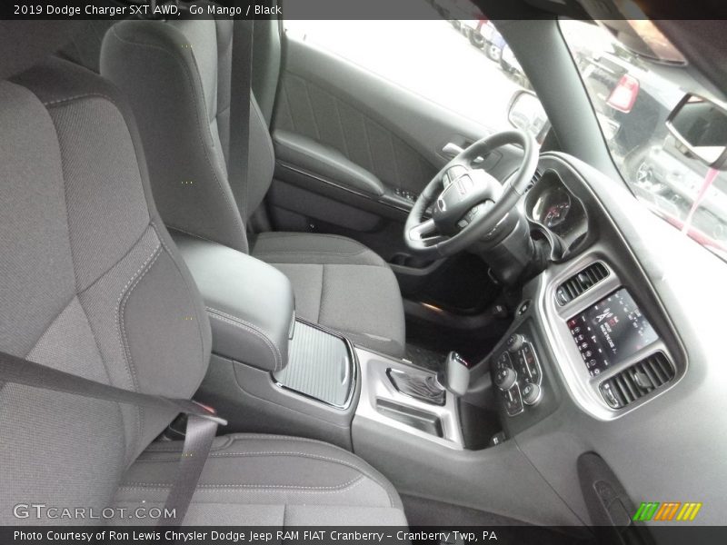 Go Mango / Black 2019 Dodge Charger SXT AWD