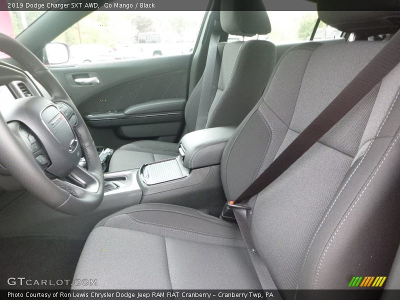Go Mango / Black 2019 Dodge Charger SXT AWD