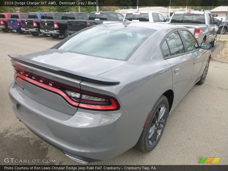 Destroyer Gray / Black 2019 Dodge Charger SXT AWD