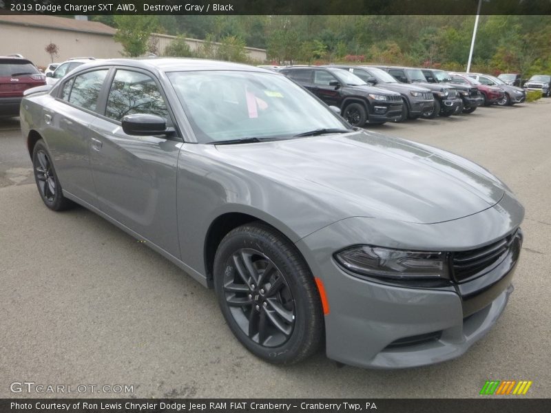 Destroyer Gray / Black 2019 Dodge Charger SXT AWD