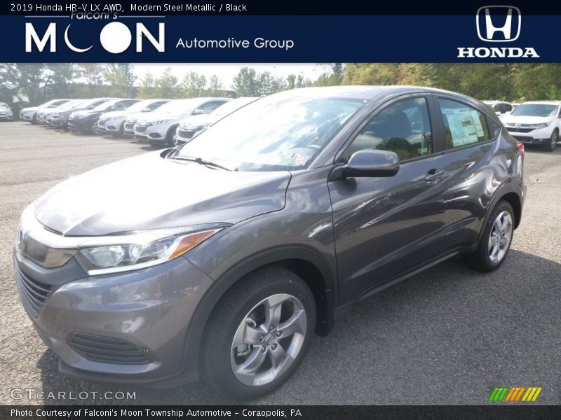 Modern Steel Metallic / Black 2019 Honda HR-V LX AWD