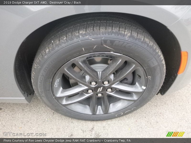 Destroyer Gray / Black 2019 Dodge Charger SXT AWD