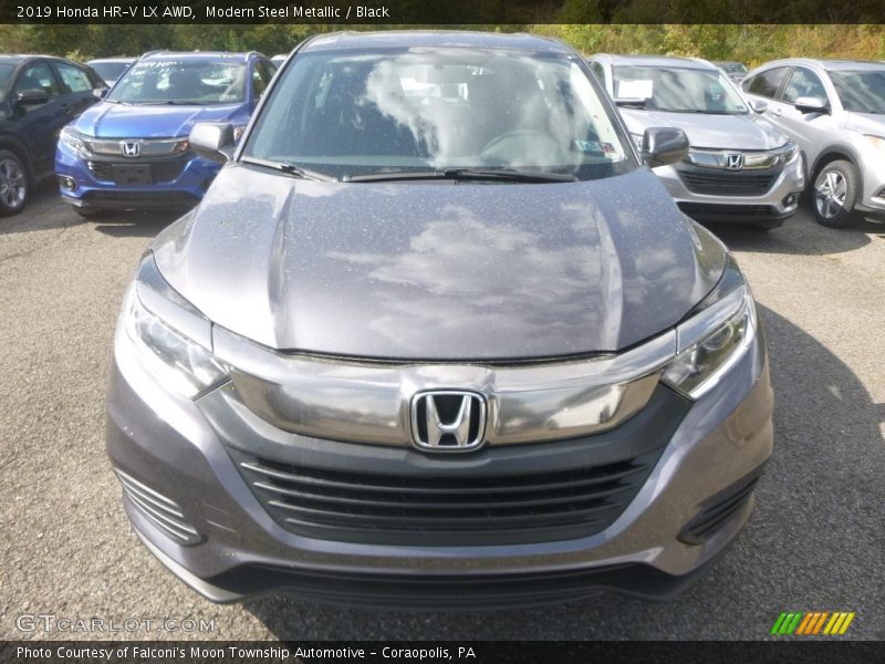 Modern Steel Metallic / Black 2019 Honda HR-V LX AWD
