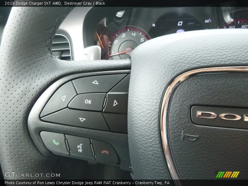 Destroyer Gray / Black 2019 Dodge Charger SXT AWD