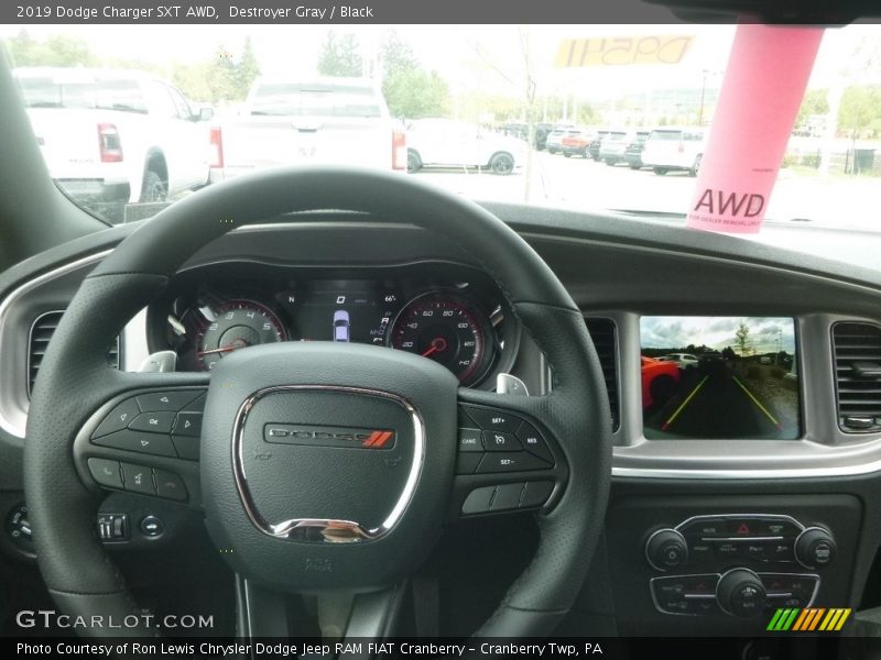 Destroyer Gray / Black 2019 Dodge Charger SXT AWD