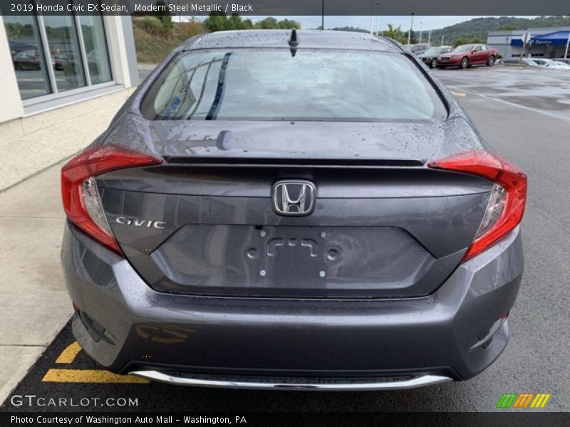 Modern Steel Metallic / Black 2019 Honda Civic EX Sedan