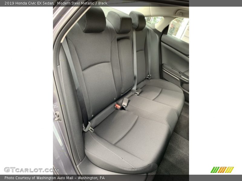 Modern Steel Metallic / Black 2019 Honda Civic EX Sedan