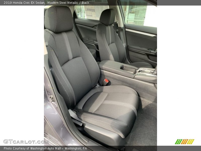 Modern Steel Metallic / Black 2019 Honda Civic EX Sedan