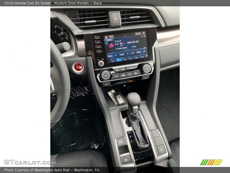 Modern Steel Metallic / Black 2019 Honda Civic EX Sedan