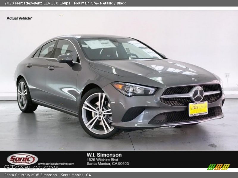 Mountain Grey Metallic / Black 2020 Mercedes-Benz CLA 250 Coupe