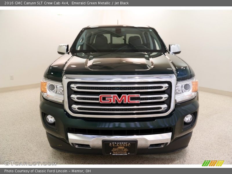 Emerald Green Metallic / Jet Black 2016 GMC Canyon SLT Crew Cab 4x4