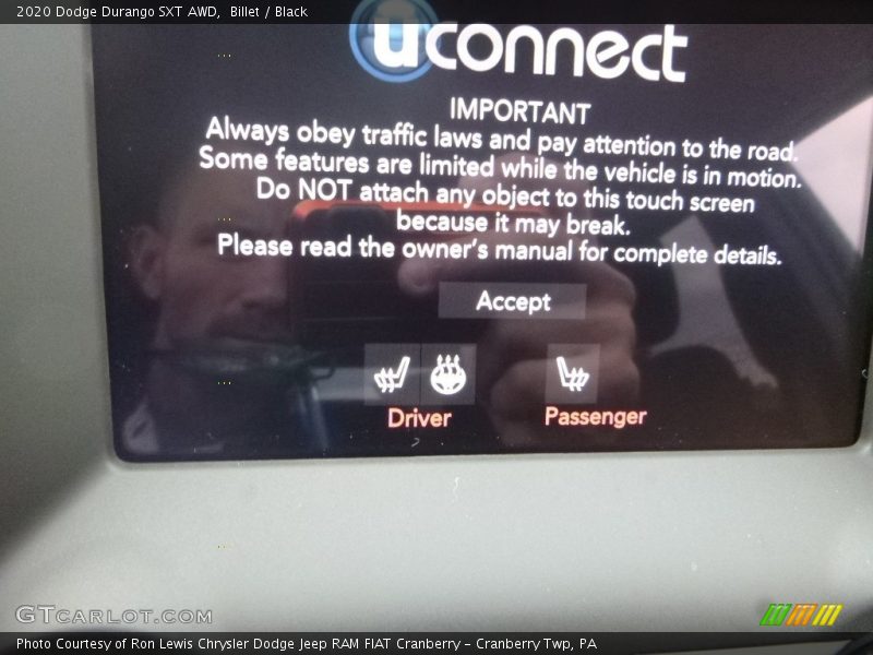 Billet / Black 2020 Dodge Durango SXT AWD