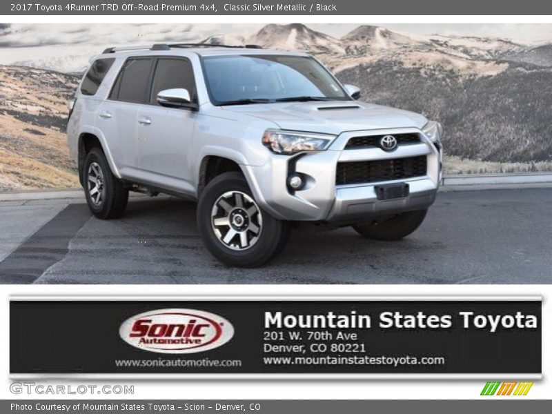Classic Silver Metallic / Black 2017 Toyota 4Runner TRD Off-Road Premium 4x4