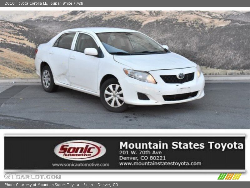 Super White / Ash 2010 Toyota Corolla LE