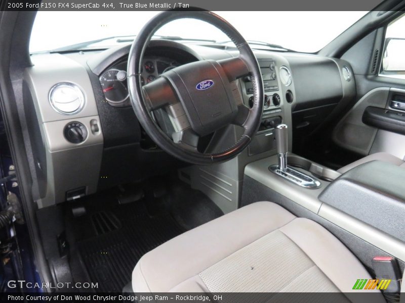 True Blue Metallic / Tan 2005 Ford F150 FX4 SuperCab 4x4