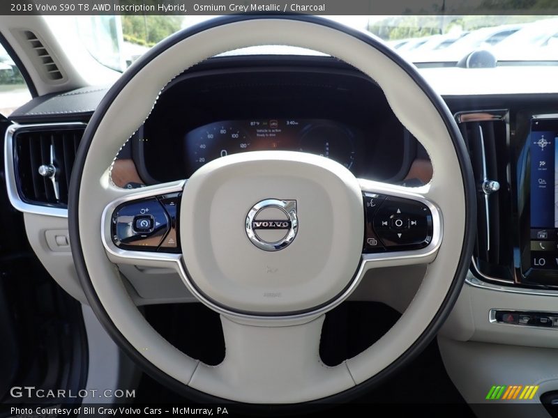 Osmium Grey Metallic / Charcoal 2018 Volvo S90 T8 AWD Inscription Hybrid