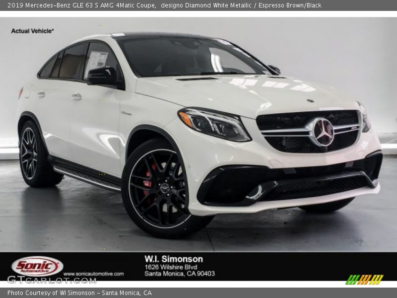 designo Diamond White Metallic / Espresso Brown/Black 2019 Mercedes-Benz GLE 63 S AMG 4Matic Coupe