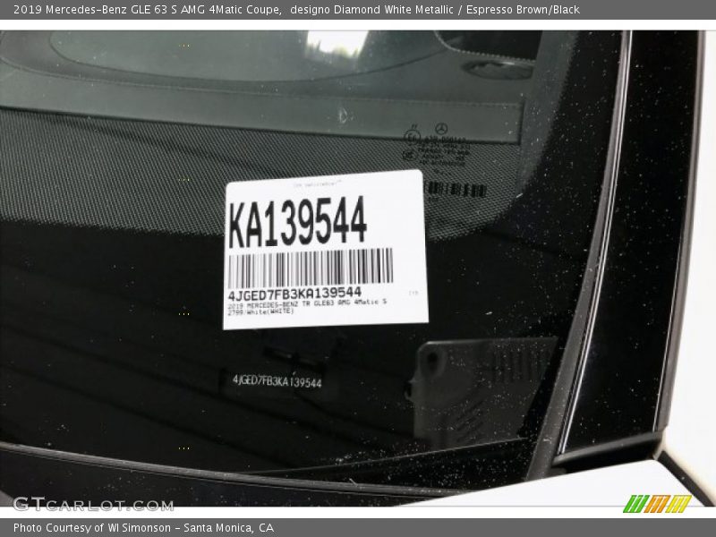 designo Diamond White Metallic / Espresso Brown/Black 2019 Mercedes-Benz GLE 63 S AMG 4Matic Coupe