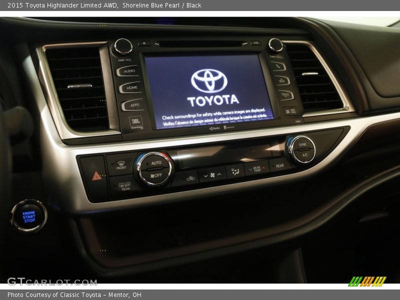 Shoreline Blue Pearl / Black 2015 Toyota Highlander Limited AWD