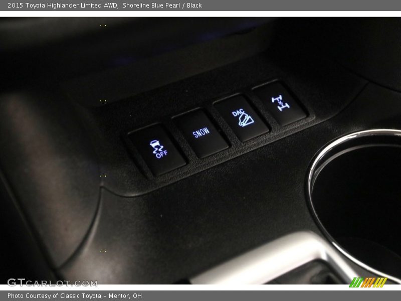 Shoreline Blue Pearl / Black 2015 Toyota Highlander Limited AWD