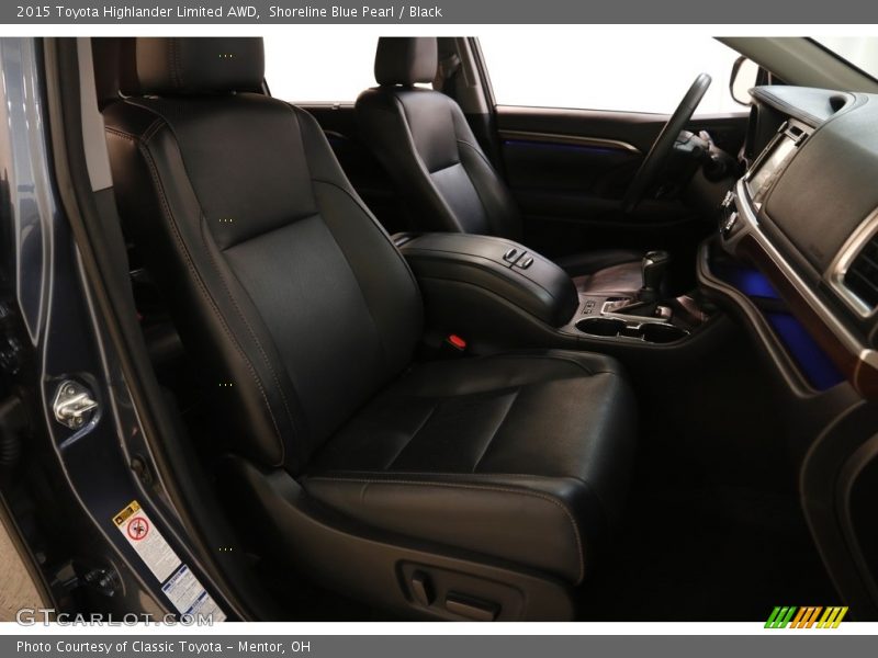 Shoreline Blue Pearl / Black 2015 Toyota Highlander Limited AWD