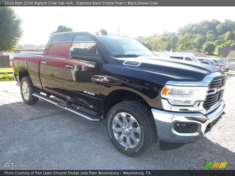 Diamond Black Crystal Pearl / Black/Diesel Gray 2019 Ram 2500 Bighorn Crew Cab 4x4