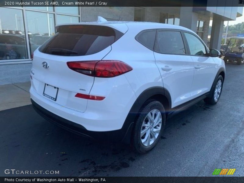 Cream White Pearl / Gray 2020 Hyundai Tucson SE AWD