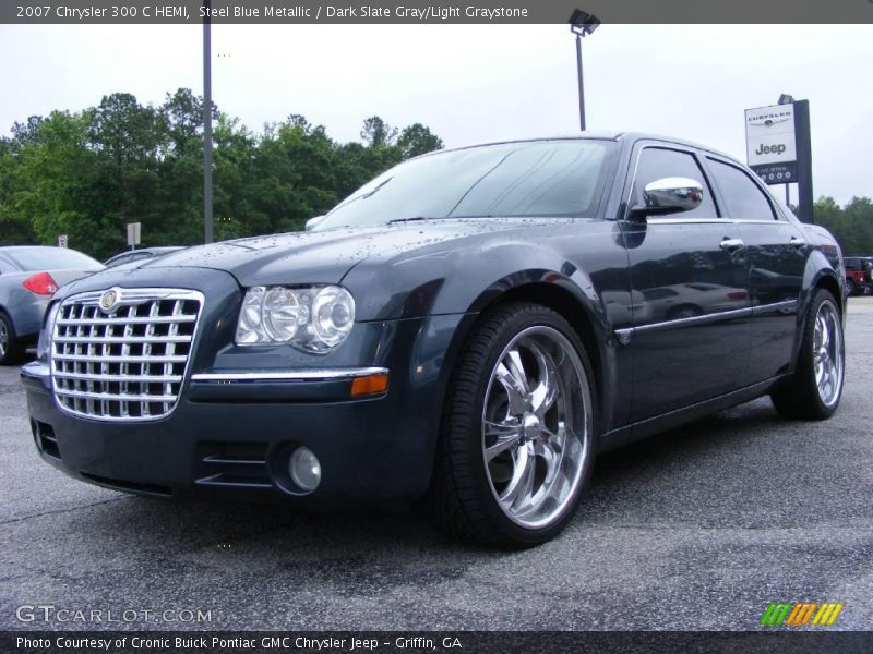 Steel Blue Metallic / Dark Slate Gray/Light Graystone 2007 Chrysler 300 C HEMI