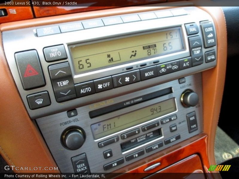 Black Onyx / Saddle 2003 Lexus SC 430