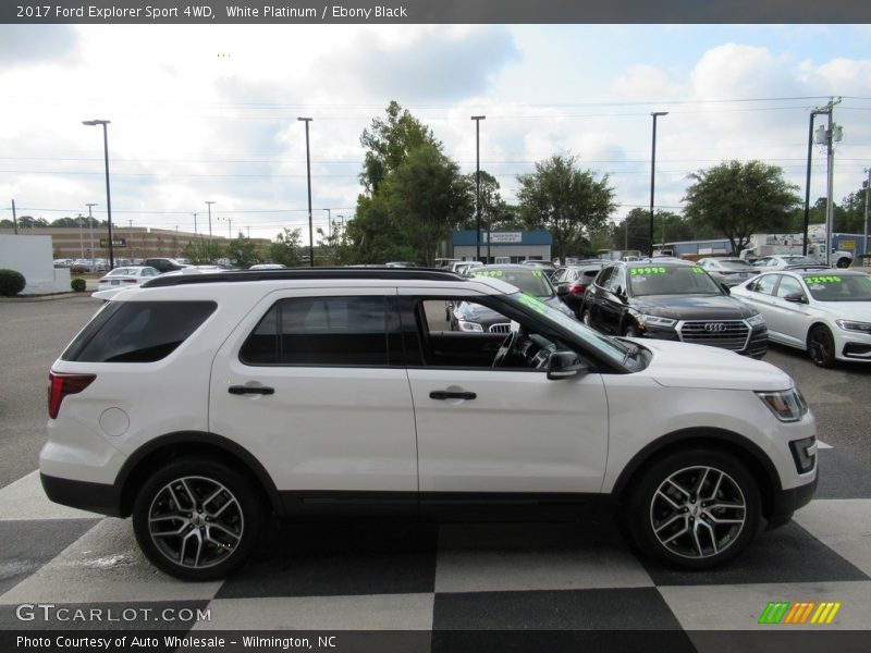 White Platinum / Ebony Black 2017 Ford Explorer Sport 4WD