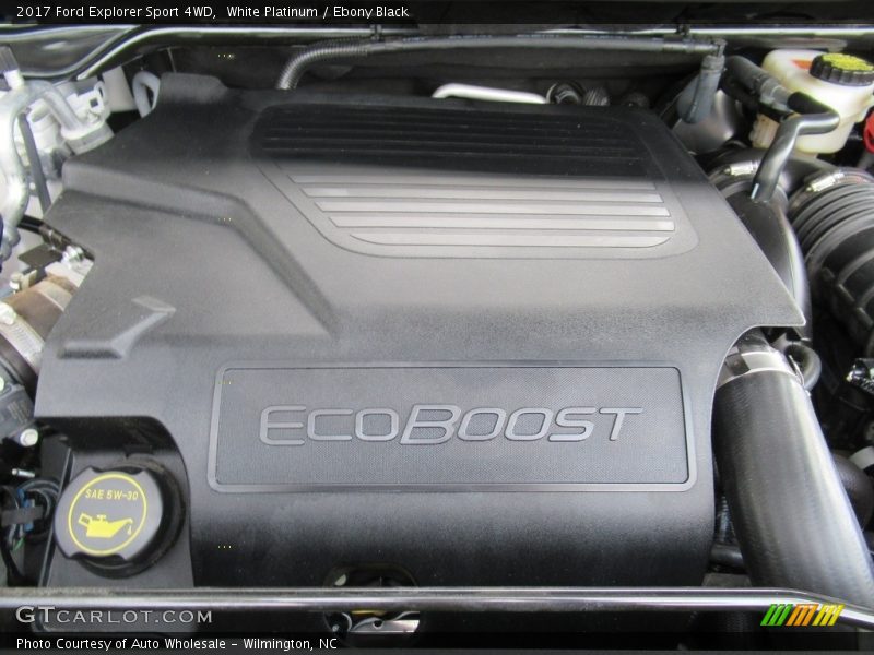 White Platinum / Ebony Black 2017 Ford Explorer Sport 4WD