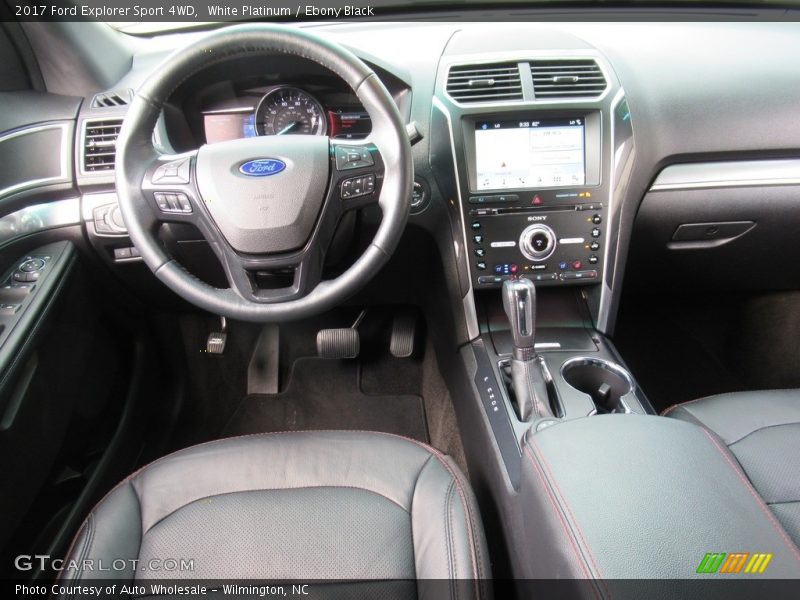 White Platinum / Ebony Black 2017 Ford Explorer Sport 4WD