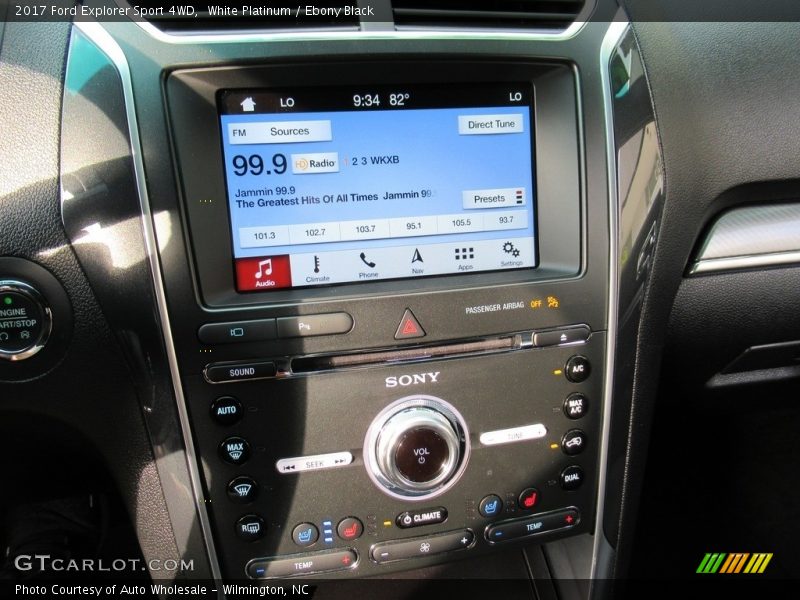 White Platinum / Ebony Black 2017 Ford Explorer Sport 4WD