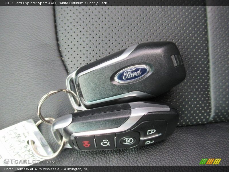 White Platinum / Ebony Black 2017 Ford Explorer Sport 4WD