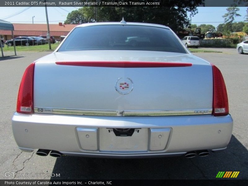 Radiant Silver Metallic / Titanium/Dark Titanium Accents 2011 Cadillac DTS Premium