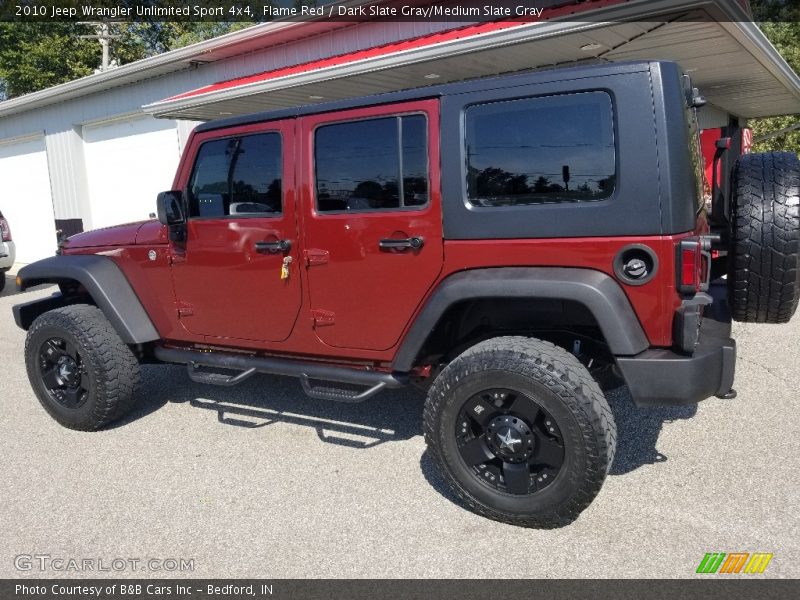 Flame Red / Dark Slate Gray/Medium Slate Gray 2010 Jeep Wrangler Unlimited Sport 4x4