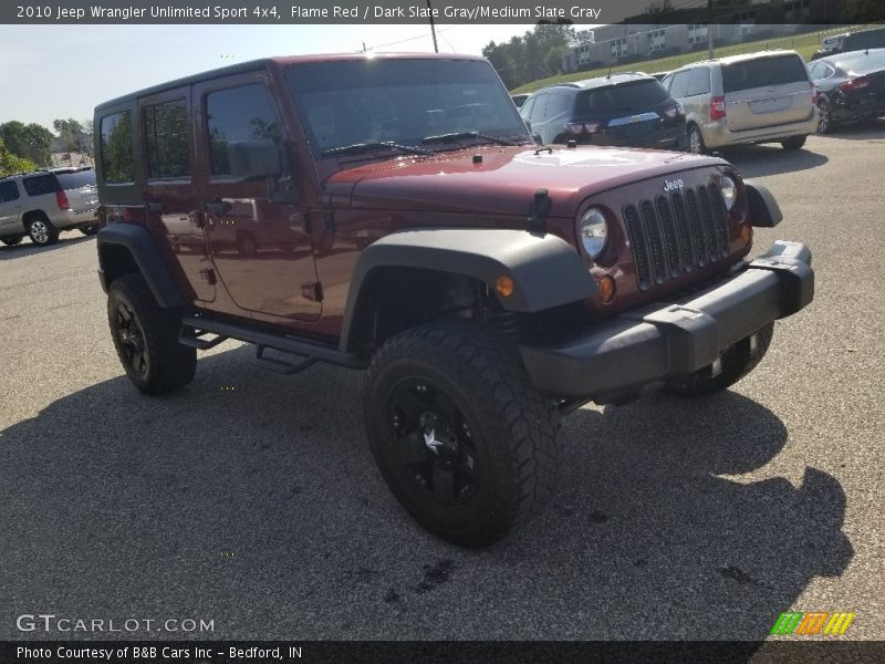 Flame Red / Dark Slate Gray/Medium Slate Gray 2010 Jeep Wrangler Unlimited Sport 4x4