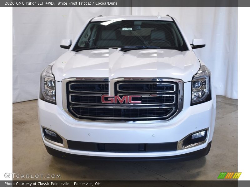 White Frost Tricoat / Cocoa/Dune 2020 GMC Yukon SLT 4WD