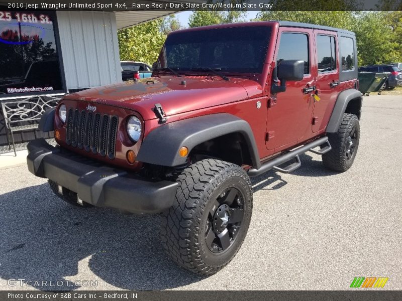 Flame Red / Dark Slate Gray/Medium Slate Gray 2010 Jeep Wrangler Unlimited Sport 4x4