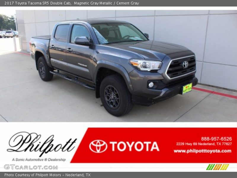 Magnetic Gray Metallic / Cement Gray 2017 Toyota Tacoma SR5 Double Cab