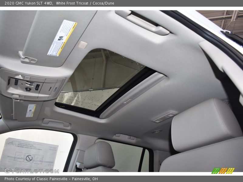 White Frost Tricoat / Cocoa/Dune 2020 GMC Yukon SLT 4WD