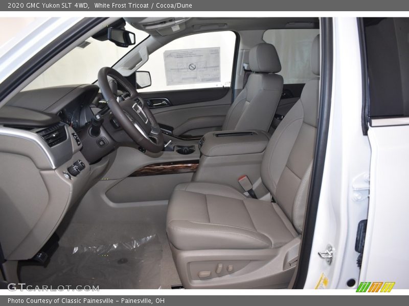 White Frost Tricoat / Cocoa/Dune 2020 GMC Yukon SLT 4WD
