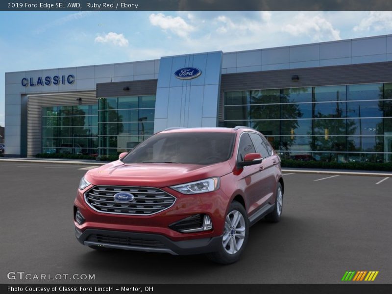 Ruby Red / Ebony 2019 Ford Edge SEL AWD