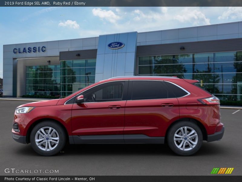 Ruby Red / Ebony 2019 Ford Edge SEL AWD