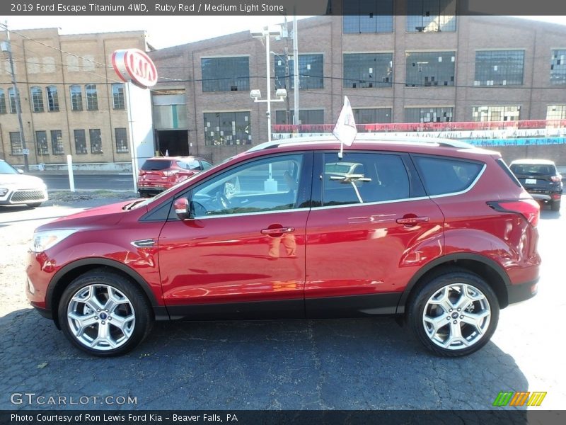 Ruby Red / Medium Light Stone 2019 Ford Escape Titanium 4WD