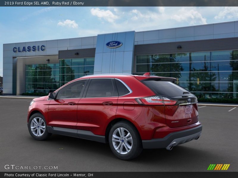 Ruby Red / Ebony 2019 Ford Edge SEL AWD