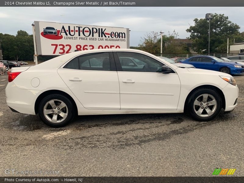 Champagne Silver Metallic / Jet Black/Titanium 2014 Chevrolet Malibu LS