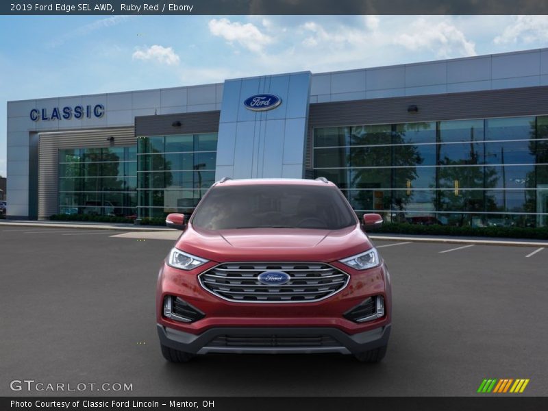 Ruby Red / Ebony 2019 Ford Edge SEL AWD